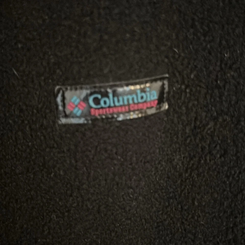 Vintage Columbia Fleece Jacket Men's Medium Black Pink Blue‎ Colorblock Full Zip
